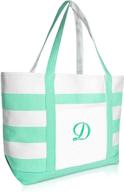 dalix monogram beach totes personalized women's handbags & wallets and totes logo