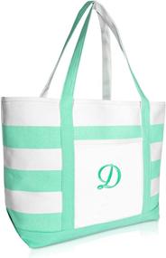 img 4 attached to DALIX Monogram Beach Totes Personalized Women's Handbags & Wallets and Totes