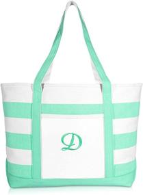 img 3 attached to DALIX Monogram Beach Totes Personalized Women's Handbags & Wallets and Totes