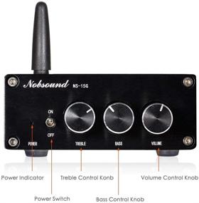 img 3 attached to 🔊 Nobsound Mini Bluetooth 5.0 Digital Amplifier - HiFi Stereo Audio Class D Power Amp, 100W x 2 with Treble and Bass Control