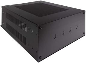 img 1 attached to NavePoint 4U Vertical Wall Mountable Server Rack in 🖥️ Sleek Black Finish: A Space-saving Solution for Efficient Server Organization