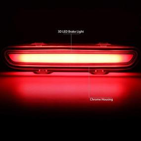 img 3 attached to 🚦 DNA Motoring 3BL-CHA06-3D-LED-CH: Enhance Safety with 3D LED Bar 3rd Tail Brake Light Rear Center Stop Lamp