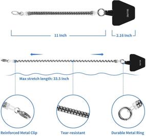 img 1 attached to 📱 OUTXE Петля для телефона с 4 пластинами - Храните свой смартфон в безопасности и в пределах досягаемости - Серебро