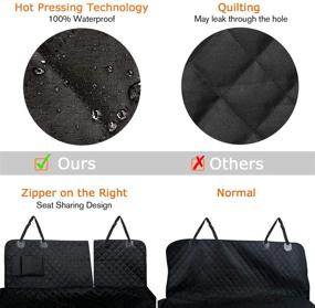 img 3 attached to 🐶 Ultimate Protection: PETICON 100% Waterproof Dog Car Seat Cover with Scratchproof Hammock, Front Flap Zipper, and Nonslip Back Seat for Cars, Trucks, SUVs, Jeep