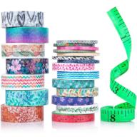 🌸 colorful floral washi tape set - 21 rolls, 3 sizes (15mm, 8mm, 3mm) - ideal for crafts, bullet journaling, scrapbooking, and decor logo