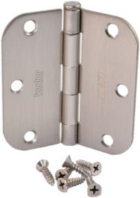 img 1 attached to 🔐 Premium Kesler Nickel Hinges with Radius Corners - Sleek and Functional Door Hardware