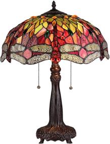 img 2 attached to 🐉 Люстра настольная Empress Tiffany-Style с драконьим мотивом CH33471RD16-TL2 от Chloe Lighting: Мультицветная, 2-ламповая, 21.1 х 16.14 х 16.14 дюймов.