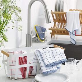 img 3 attached to Blue E-Cloth Classic Check Dish Towels, Microfiber, 2 Pack - 300 Wash Guarantee