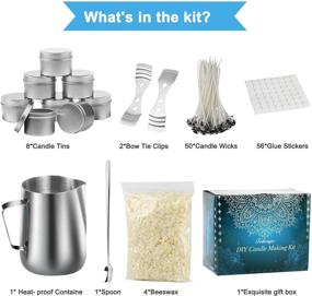 img 3 attached to 🕯️ Complete DIY Candle Making Kit: Pouring Pot, Cotton Wicks, Beeswax & More - One Pack