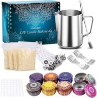 🕯️ complete diy candle making kit: pouring pot, cotton wicks, beeswax & more - one pack logo