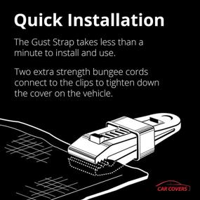 img 1 attached to 🌬️ Gust Strap Car Cover Wind Protector - Ensure Your Car Cover Stays in Place, Even in Extreme Wind Conditions - Ideal for Cars, SUVs, Trucks, Vans, and More! Universal Fit. Complete Wind Kit Included.