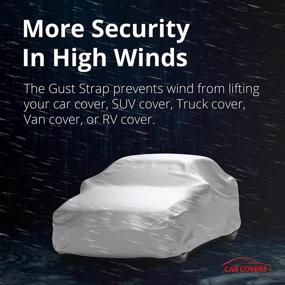 img 2 attached to 🌬️ Gust Strap Car Cover Wind Protector - Ensure Your Car Cover Stays in Place, Even in Extreme Wind Conditions - Ideal for Cars, SUVs, Trucks, Vans, and More! Universal Fit. Complete Wind Kit Included.