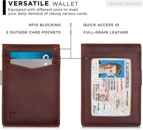 img 1 attached to SERMAN BRANDS Money Clip Wallet: The Ultimate Men's Accessory for Organized Cards and Cash