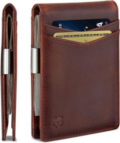 img 4 attached to SERMAN BRANDS Money Clip Wallet: The Ultimate Men's Accessory for Organized Cards and Cash