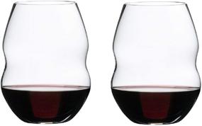 img 4 attached to 🍷 Riedel Swirl Wine Glass Set - 2 Count (Pack of 1), Clear - Premium Glassware for Perfect Wine Tasting