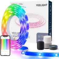 yeelight smart led strip lights: wifi rgb 6.5 ft music sync, app & voice control, compatible with razer chroma, homekit, siri, alexa, google - flexible lights for tv, bedroom, room logo