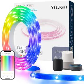 img 4 attached to YEELIGHT Smart LED Strip Lights: WiFi RGB 6.5 FT Music Sync, App & Voice Control, Compatible with Razer Chroma, Homekit, Siri, Alexa, Google - Flexible Lights for TV, Bedroom, Room