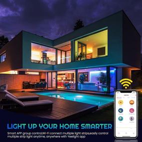 img 1 attached to YEELIGHT Smart LED Strip Lights: WiFi RGB 6.5 FT Music Sync, App & Voice Control, Compatible with Razer Chroma, Homekit, Siri, Alexa, Google - Flexible Lights for TV, Bedroom, Room