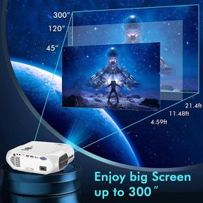 img 1 attached to 📽️ VIDOKA WiFi Projector Native 1080P, 8000 Lumens Full HD Video Projector with Carrying Bag, Zoom &amp; iOS/Android Support, Wireless Home &amp; Outdoor Movie Projector Compatible with Smartphones/PC/TV Stick/PS4