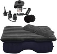 🚗 premium quality zone tech inflatable car travel air mattress back seat – pump kit for vacation camping-sleep, blow up pad car bed back seat inflatable air mattress with 2 air pillows, universal fit for car suv logo