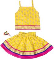 👗 kl101 chandrakala kids lehenga choli set - ethnic traditional party wear dress skirt tops for girls logo