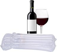 🍷 aklvbl wine bottle protector bags: 10 pack bubble cushion wrap for safe airplane travel and shipping of glass bottles with reusable pump логотип