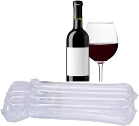 img 4 attached to 🍷 AKLVBL Wine Bottle Protector Bags: 10 Pack Bubble Cushion Wrap for Safe Airplane Travel and Shipping of Glass Bottles with Reusable Pump