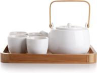 🍵 casaware serenity 7 piece tea white: elegant and functional tea set for peaceful moments logo