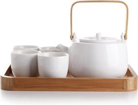 img 4 attached to 🍵 CasaWare Serenity 7 Piece Tea White: Elegant and Functional Tea Set for Peaceful Moments