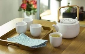 img 1 attached to 🍵 CasaWare Serenity 7 Piece Tea White: Elegant and Functional Tea Set for Peaceful Moments