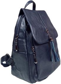 img 2 attached to BINCCI Leather Backpack Shoulder Handbag