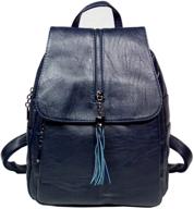 bincci leather backpack shoulder handbag logo