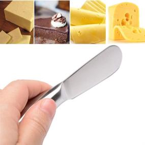 img 3 attached to 🧀 Premium Set of 2 Stainless Steel Cheese and Butter Spreader Knives by MUZOCT