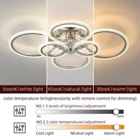 img 2 attached to Ceiling DYCLED Dimmable Chandelier 30 7INCH