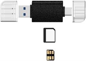 img 1 attached to 🔌 YAOMAISI Zinc Alloy Huawei NM Card Reader with USB & C Port - Dual-Purpose Nano Memory Card Reader (Black)