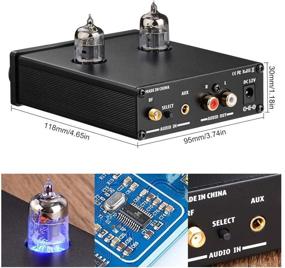 img 3 attached to 🎶 AIYIMA Audio 6J1 Tube Preamplifier Bluetooth 5.0 | Treble & Bass Adjustment | DC12V HiFi Audio Preamp NE5532P Chips for Home Audio Amplifier System (Black + BT 5.0)