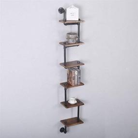 img 2 attached to Industrial Shelving Steampunk Bookshelf Farmhouse Furniture