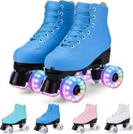 🌈 wyeing roller skates: stylish light-up quad skates for women and men, perfect for indoor and outdoor skating fun, great for girls and kids logo