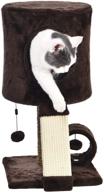 🐱 dark brown 12x12x20 inches cat tree tower with perch condo - amazon basics logo