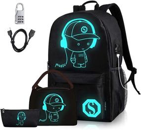 img 4 attached to 🎒 Lmeison Luminous Backpack: Illuminating Shoulder Bag with Charging Capability