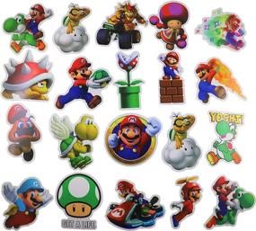 img 2 attached to 🍄 112pcs Super Mario Merchandise Stickers - Fun Vinyl Decals for Laptop, Water Bottle, Bike & More! Perfect Gift for Kids, Teens & Mario Fans