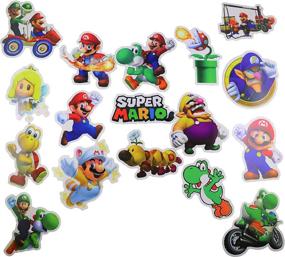 img 1 attached to 🍄 112pcs Super Mario Merchandise Stickers - Fun Vinyl Decals for Laptop, Water Bottle, Bike & More! Perfect Gift for Kids, Teens & Mario Fans
