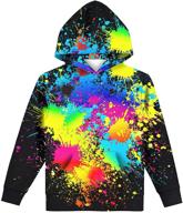 👕 hgvoetty 3d printed hoodies: trendy unisex hooded sweatshirts with pockets for kids (6-15 years) logo