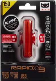 img 1 attached to Stay Visible on the Road with CAT EYE Rapid X3 USB Rechargeable LED Bike Safety Light