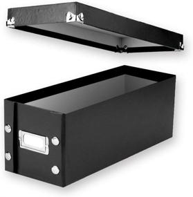 img 1 attached to 📁 Snap-N-Store CD Storage Box - Set of 2 - 5.1 Inch x 5.1 Inch x 13.2 Inch, Holds up to 165 Discs - Color: Black