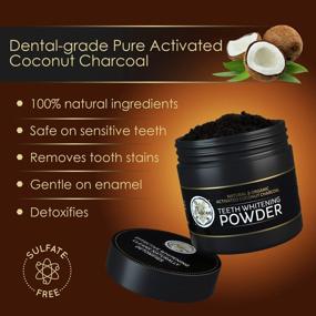 img 2 attached to 🦷 Enhanced Teeth Whitening Activated Coconut Charcoal Powder - 2oz Kit for Ultimate Brightening Results - Whitening with Activated Charcoal - Effective Tooth Whitener - Natural Teeth Whitening Charcoal - Tooth Powder