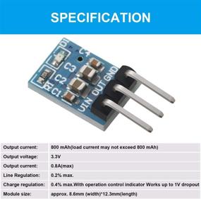 img 3 attached to 🔌 High-Quality 20 Pieces 3 Pins AMS1117-3.3 DC 4.75V-12V Voltage Regulator Step Down Power Supply Buck 800mA Module - Reliable and Efficient