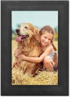 🖼️ ophanie 5x7 natural wood photo frame with versatile display options, back stand and clear plexiglass cover included - black логотип