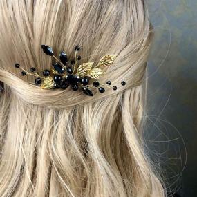 img 1 attached to YERTTER Wedding Crystal Accessories Bridesmaid Hair Care
