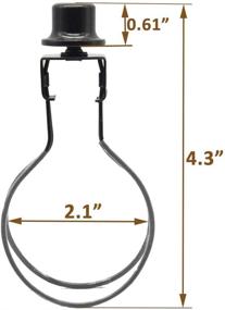 img 2 attached to 💡 Lamp Shade Holder with Clip Adapter and Finial - Includes Lampshade Levellers and Spring Clip for Light Bulb (Black)